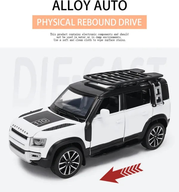 Toybot 1:32 Scale Land Rover Defender Model Car - Exclusive Alloy Metal Pullback  toys with Openable Doors, Lights, and Music Price in India - Buy Toybot 1:32 Scale Land Rover Defender Model Car - Exclusive Alloy Metal Pullback  toys with Openable Doors,